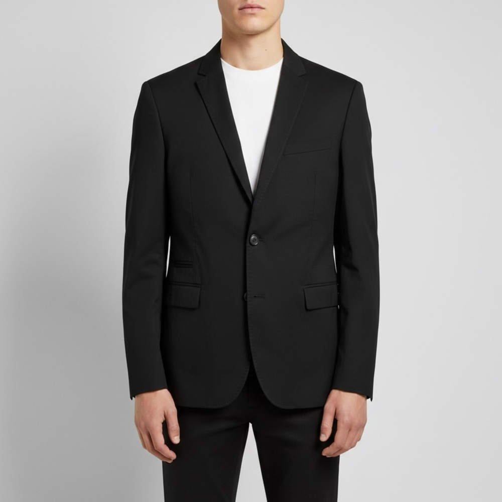 Black Tag Zara Man Classic Black Men's Blazer Suit Front Button Business Formal‎